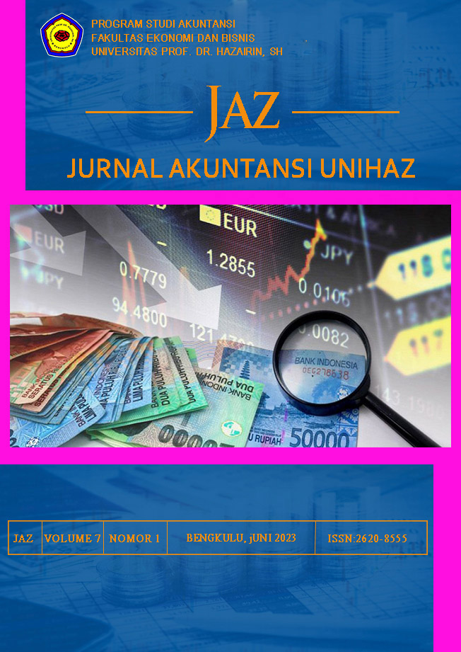 					View Vol. 7 No. 1 (2024): JAZ:JURNAL AKUNTANSI UNIHAZ
				