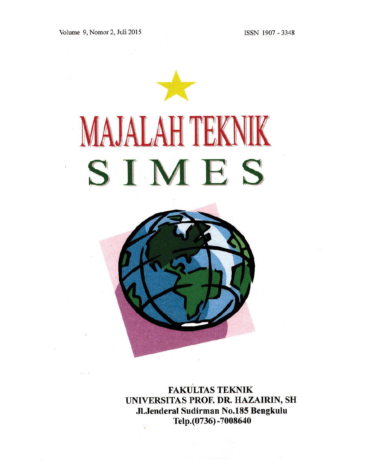 					View Vol. 9 No. 2 (2015): Majalah Teknik Simes
				